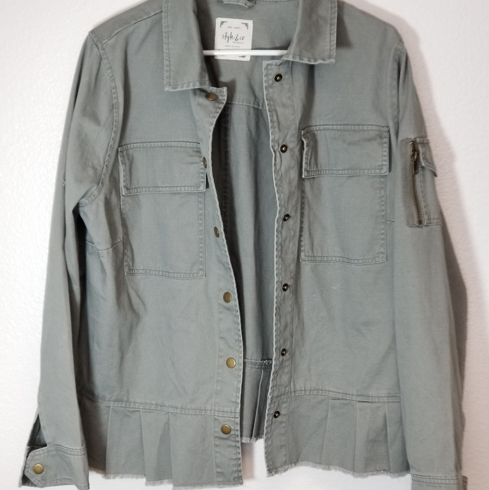 Style & Co Jacket SIZE 1X Women's Green